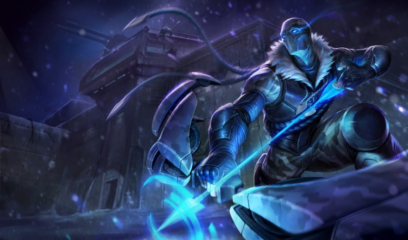 Varus, campeão do LoL em sua skin Operação no Ártico
