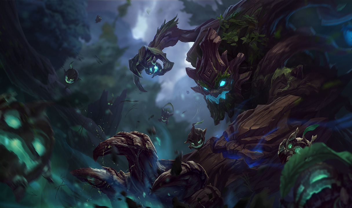 Imagem do campeão Maokai, do League of Legends 