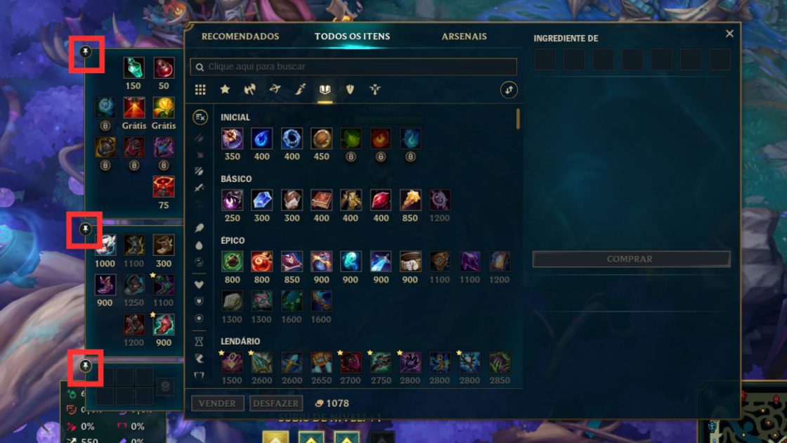 Na foto, como funciona a loja do LoL