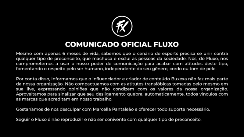 Free Fire: Fluxo rompe com Buxexa após atitude transfóbica