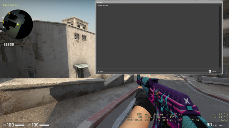 Imagem do comando para mostrar o FPS no CS:GO