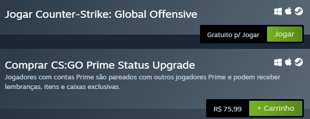 CSGO PRIME STEAM (COMPRADO COMO - Counter Strike - Contas e outros - GGMAX
