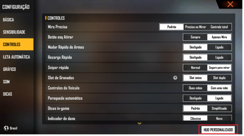 Para dar capa no Free Fire é necessário fazer alterações no HUD