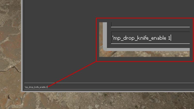 Imagem para ilustrar o comando de deixar faca cair no CS:GO