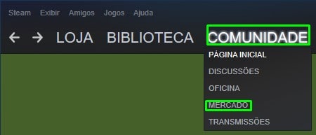 Como abrir o mercado da Steam