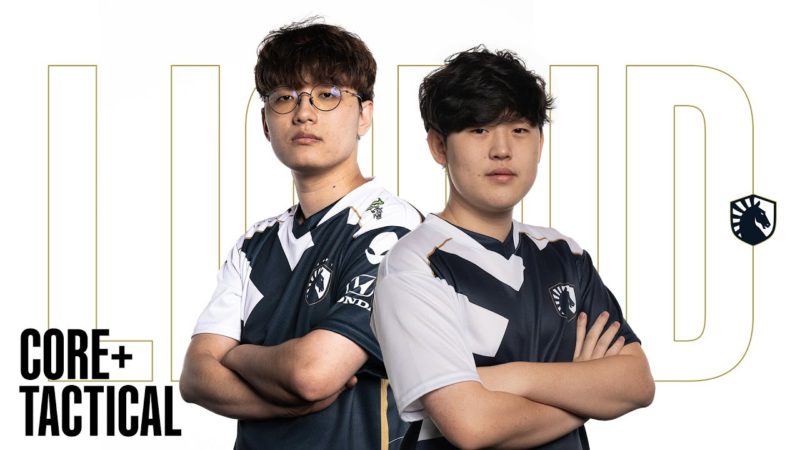 Foto do Corejj e Tactical, a dupla da bot lane da Team Liquid