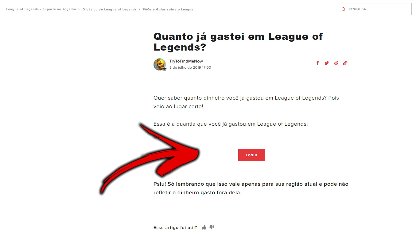 Quanto gastei no LoL