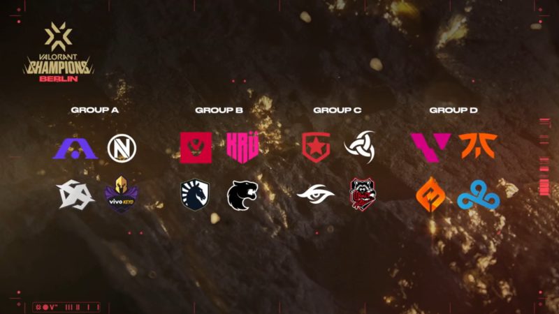 Grupos do VALORANT Champions revelados