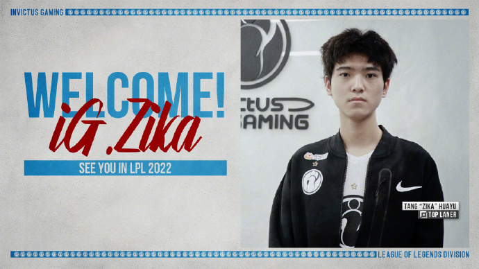 zika, novo jogador da Invictus Gaming na LPL 2022