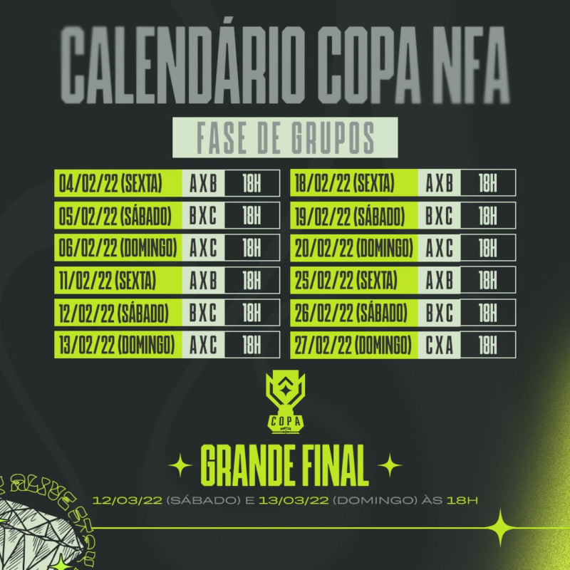 Calendário da Season 7 da Copa NFA