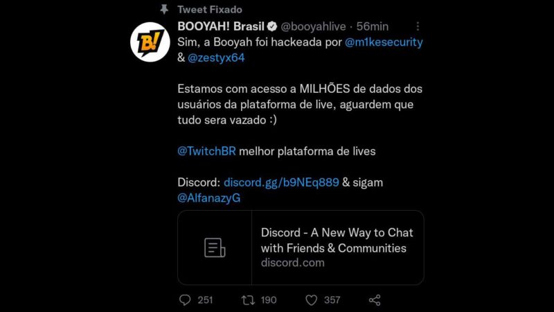 Free Fire: Twitter da BOOYAH é hackeado e invasores provocam LOUD