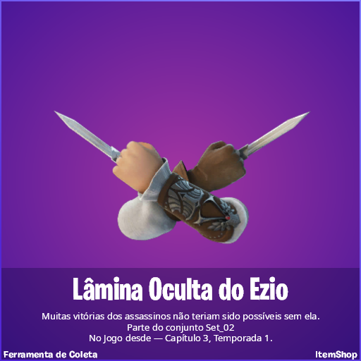 Lâmina oculta de Ezio no Fortnite