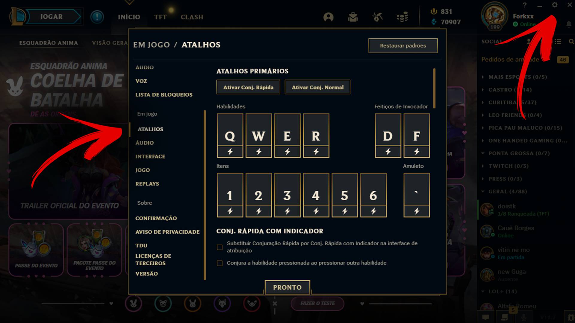 Comandos do LoL: os principais atalhos do teclado, lol