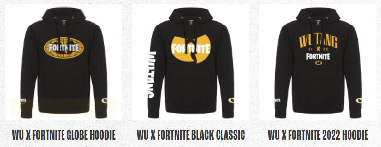 Moletons da parceria do Wu-Tang com o Fortnite