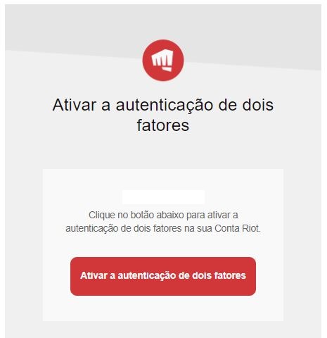 Autenticação de dois fatores da conta Riot