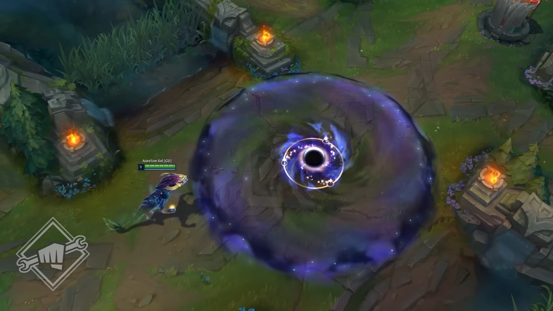 Imagem do Aurelion Sol ainda em fase de testes para o Rework