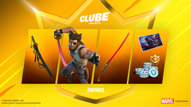 Clube Fortnite de agosto com Wolverine