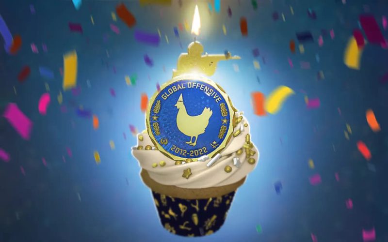 foto de divulgação do cupcake de aniversário do CS:GO