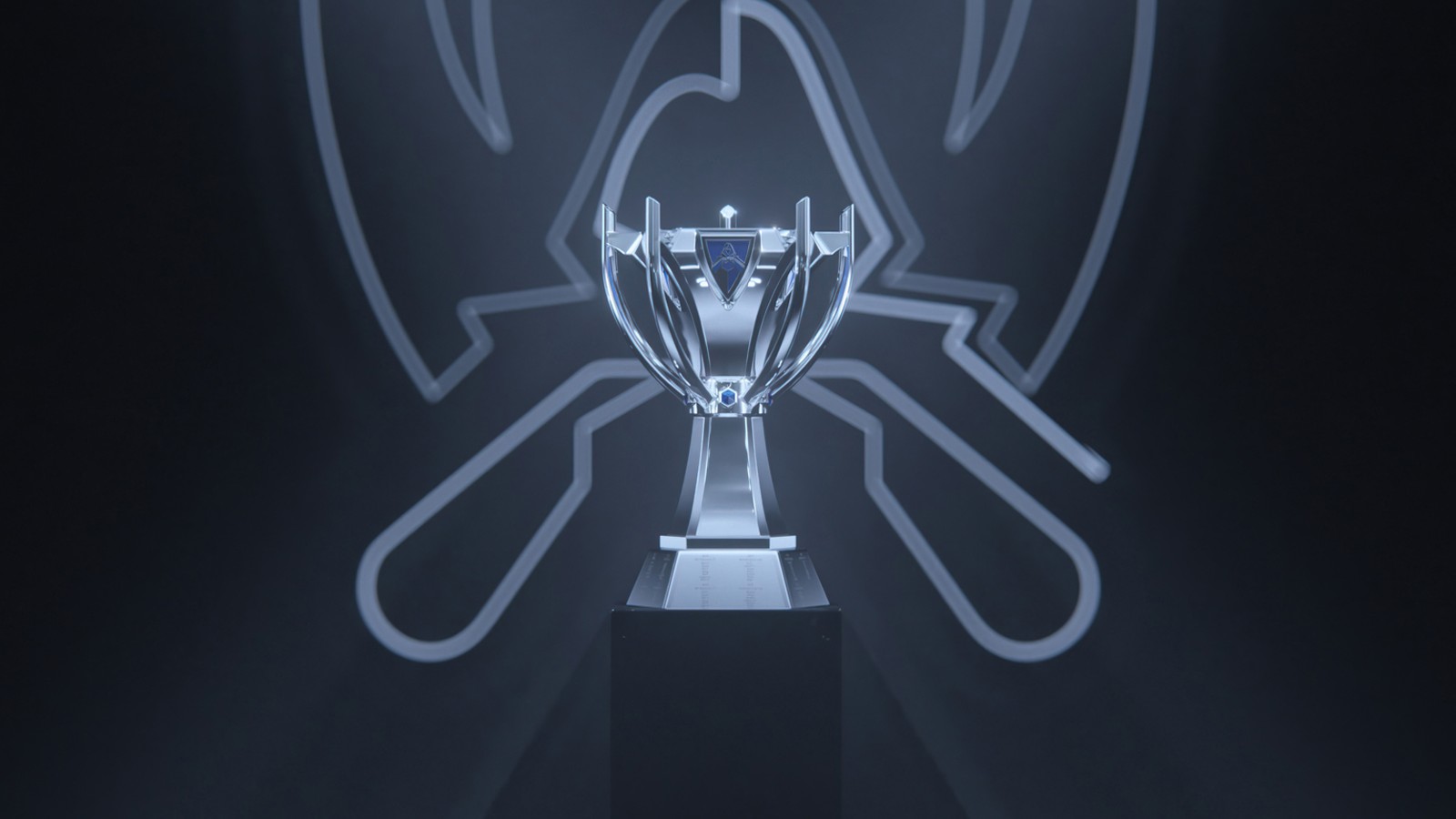 Imagem do novo troféu do Worlds 2022, o mundial de LoL