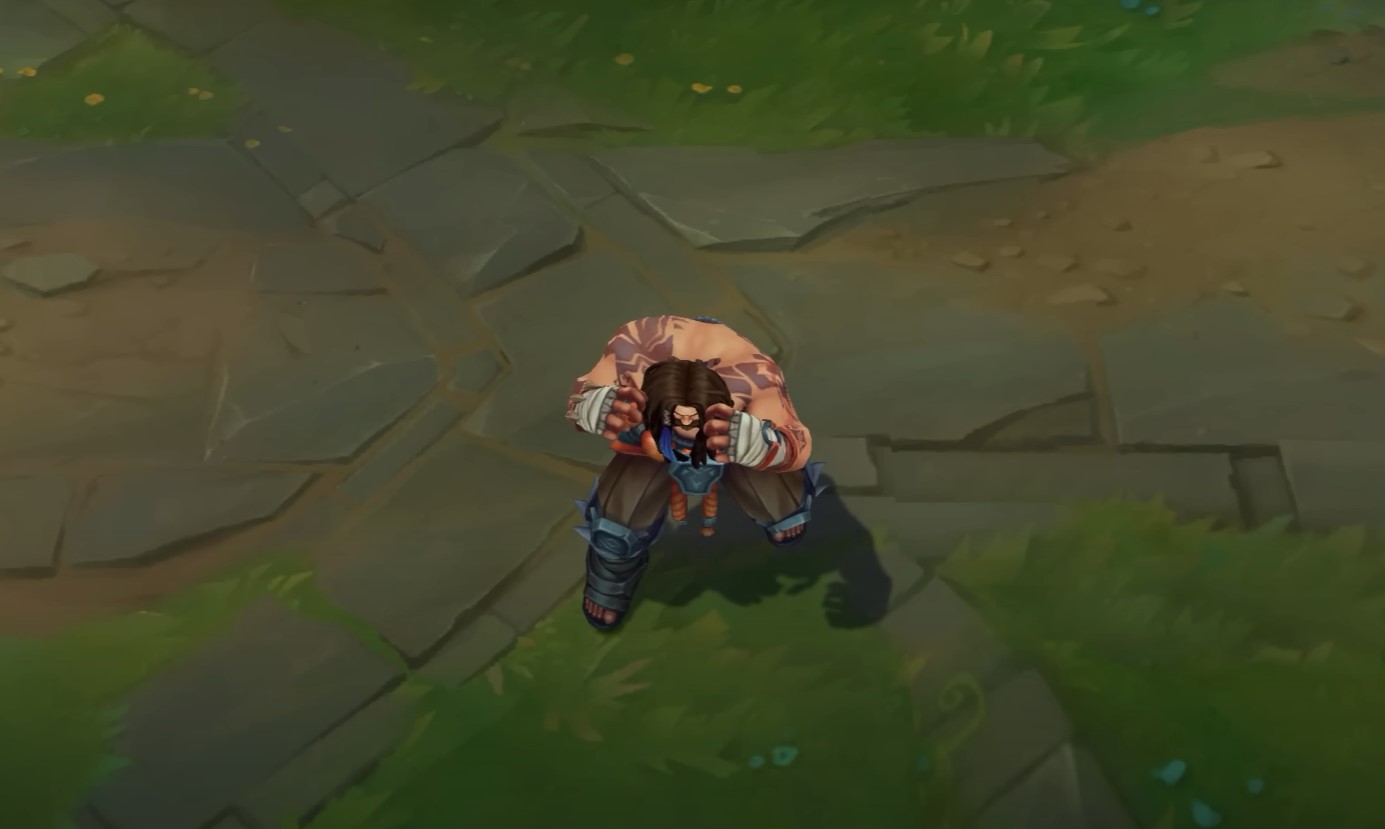 Imagem do Udyr com a cabeça "bugada"