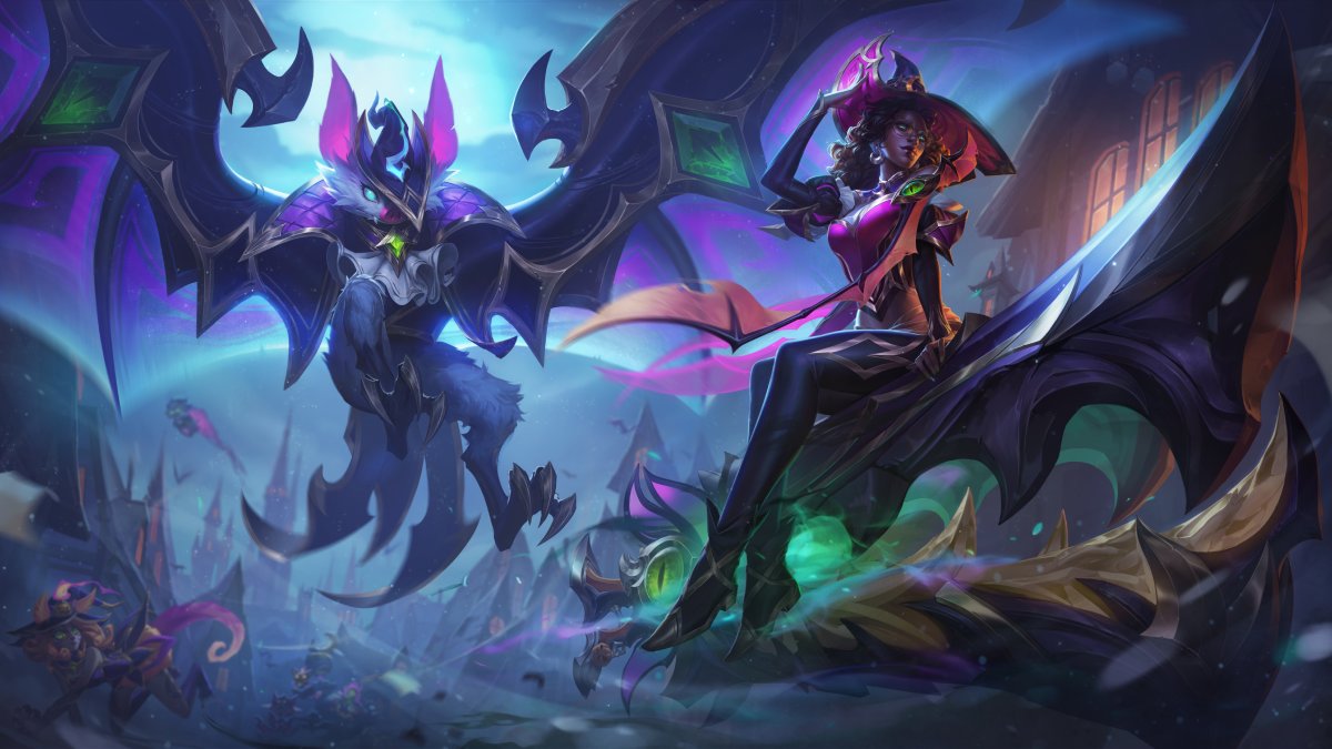 Imagem das skins Anivia e Senna Feiticeira no LoL