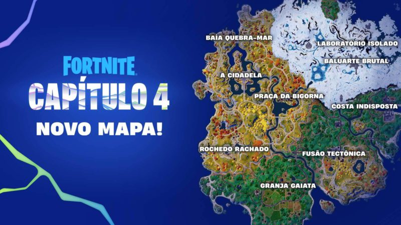 Novo mapa do Fortnite no Capítulo 4