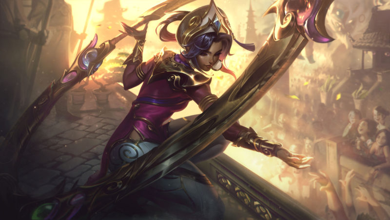 Imagem da Skin Qiyana Imperatriz Lunar