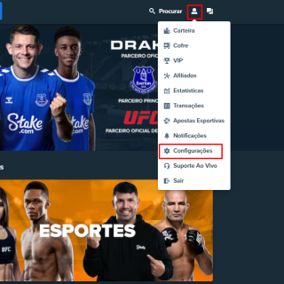 Passo a passo no site da Stake