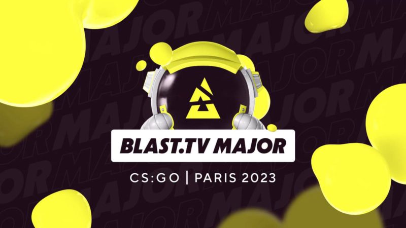logo da blast.tv paris major 2023, campeonato que a vaga é disputada pelo rmr