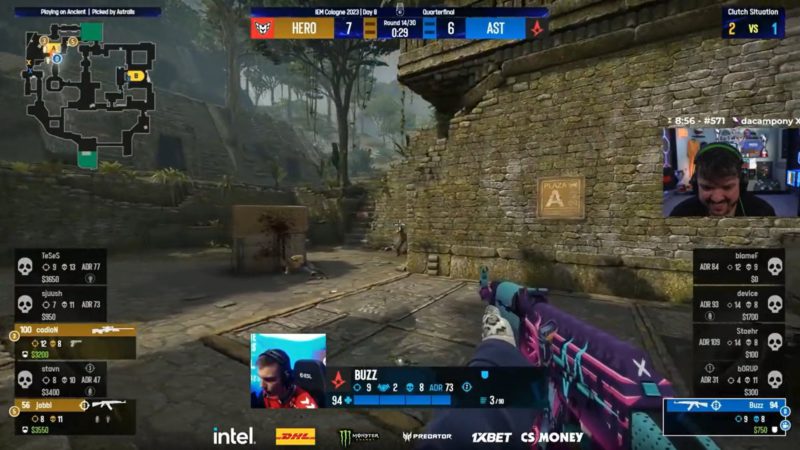 momento do one tap de buzz na iem cologne 2023