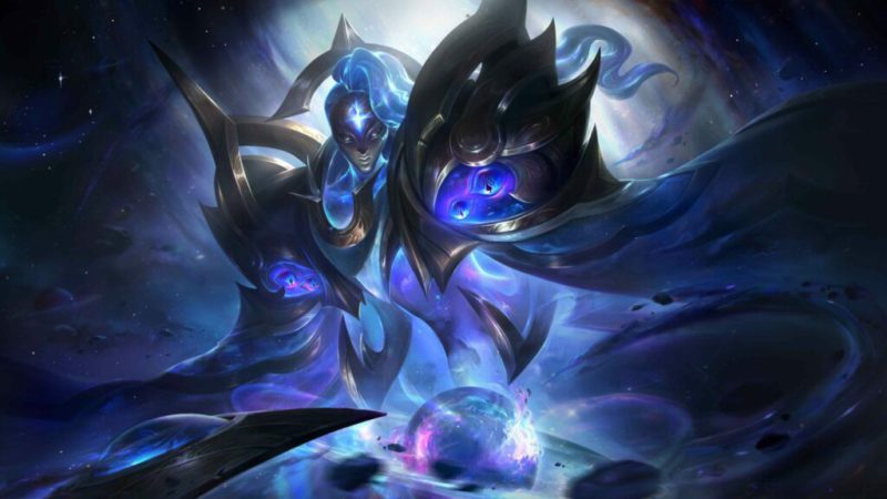 Imagem da skin Bel'Veth Cosmica, uma das skins cósmicas do LoL