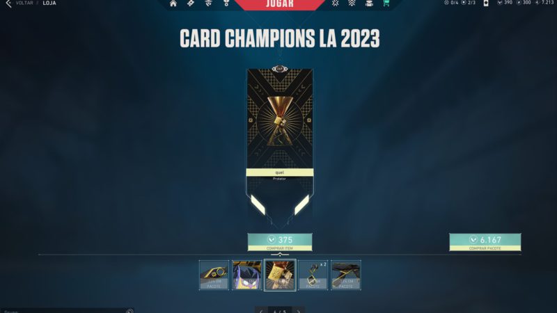 Imagem do Card, skin do VALORANT Champions 2023