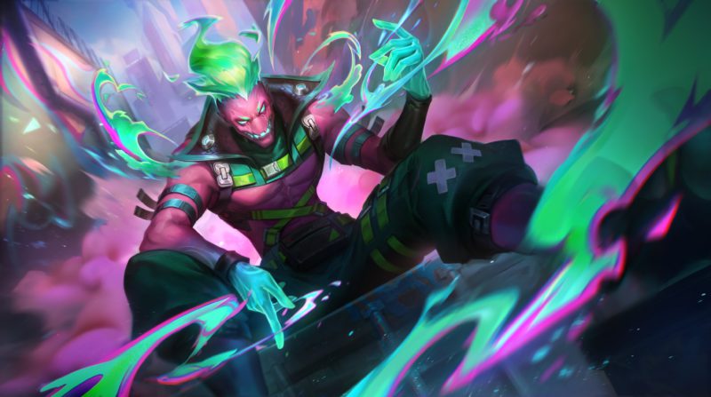 Imagem da skin Brand Demônio Urbano no LoL para o patch 13.18