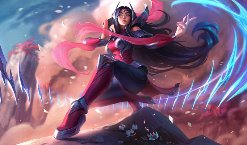 Imagem da Irelia para demonstrar os buffs e nerfs do patch 13.18 de LoL