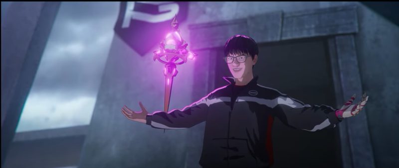 Image of one of the references in the GODS clip from Worlds 2023, the LoL world championship