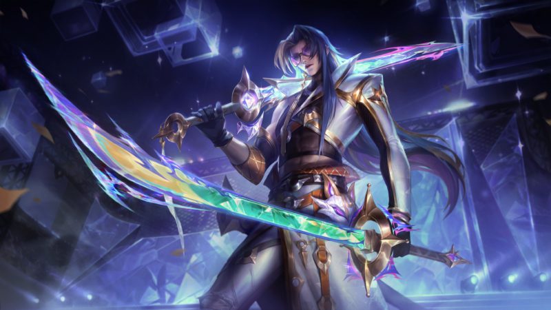 Image of the HEARTSTEEL Yone PREstigio skin in League, scheduled for patch 13.22