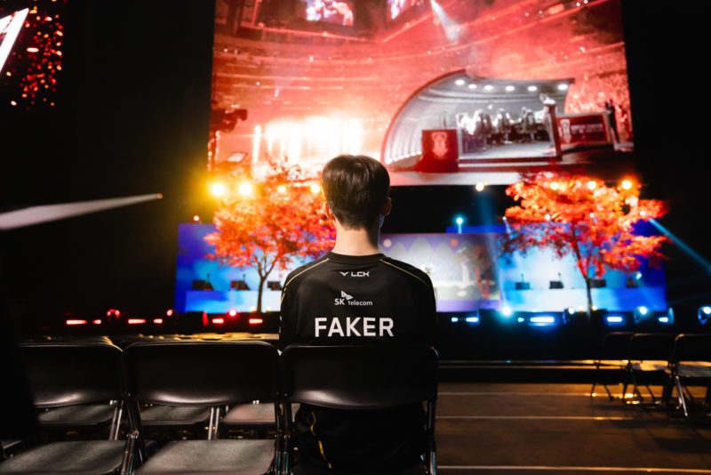 Imagem do Faker no Worlds 2023, o mundial de LoL