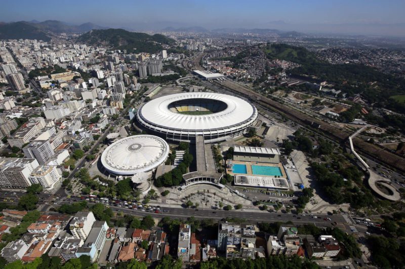 vista aerea do maracanã e maracanãzinho