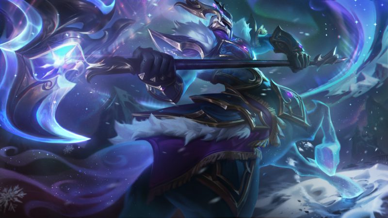 Image of the Hecarim Winter Blessing 2023 skin in LoL