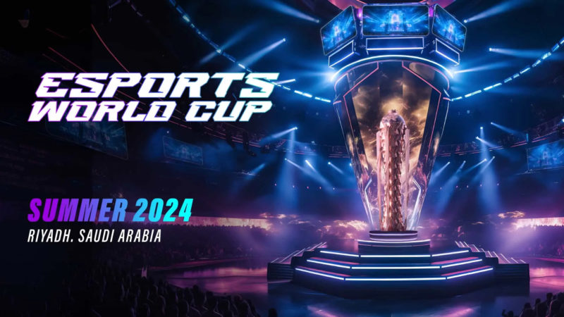 Na imagem tem o anúncio da Copa do Mundo de Esports, que poderá ter o LoL como uma das modalidades