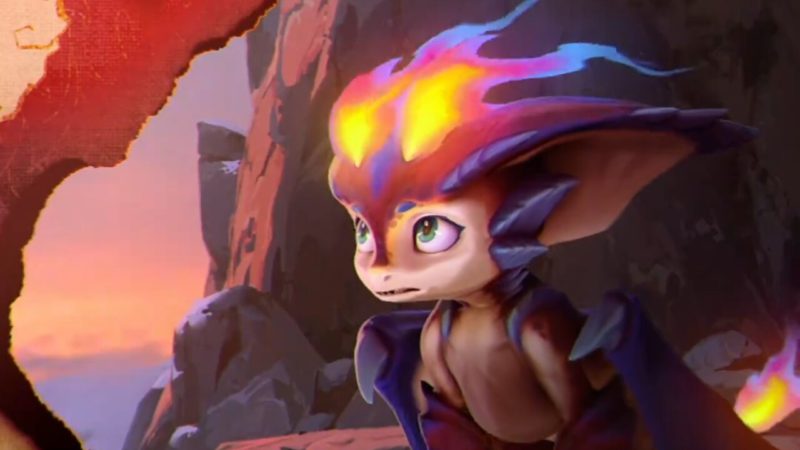 In the image there is the new champion, Smolder, a small and cute dragon