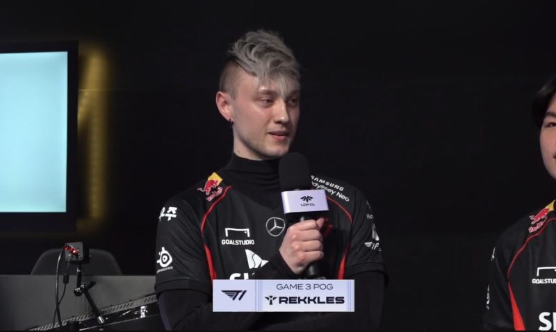 T1 Rekkles after winning MVP and winning first series at Academy