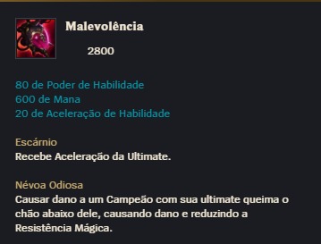 In the photo, the Malevolence item, a perfect combination with Teemo