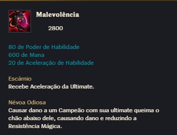 Na foto, o item Malevolência, uma combinação perfeita com o Teemo