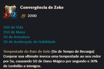 Na foto, o item Convergência de Zeke