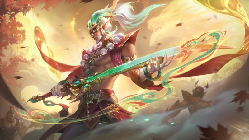Image of the Master YI Celestial Scales skin in LoL