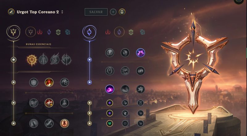 In the photo, a second option of runes to emulate the Korean Urgot
