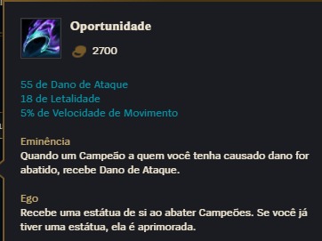 Na imagem, o item Oportunidade