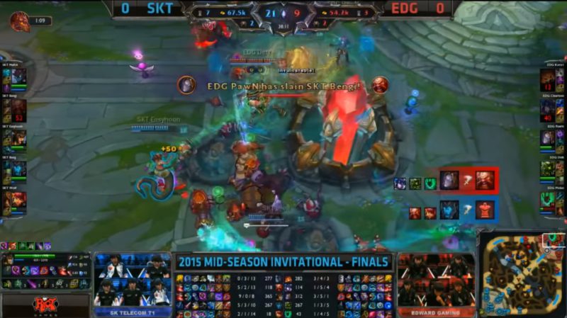 Game 1 of the SKT vs EDG series at MSI 2015