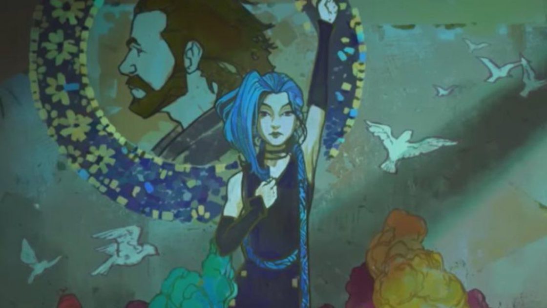 Na foto, a Jinx no novo teaser de Arcane com a música da Ashnikko